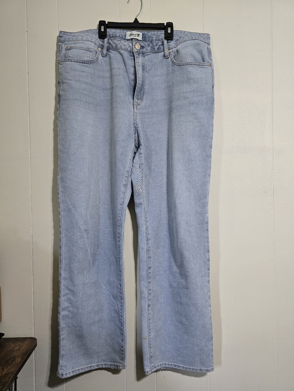 Seven7 Light Blue Loose Straight Leg Jeans